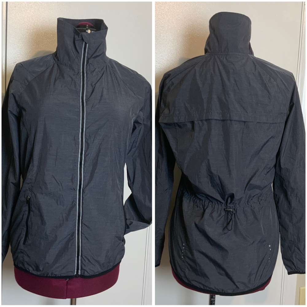 NWOT Layer 8 Zip-Up Gray Running Windbreaker lightweight Jacket,